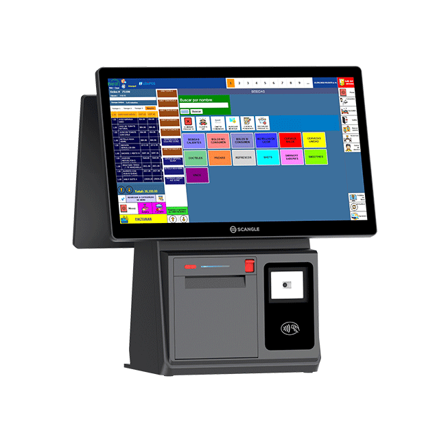 Scangle K5 Touch Kiosk POS Systems de point de vente de point de vente avec imprimante thermique 80mm/scanner de code-barres 2D